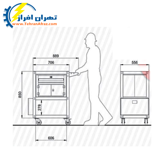 ترولی جعبه ابزار دار 