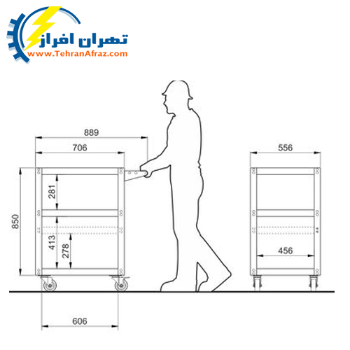 ترولی جعبه ابزار مونتاژکاری